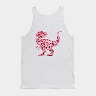 Valentine's Day Heart Dinosaur Tank Top